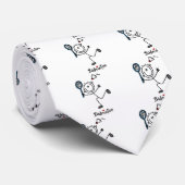 Strichmännchen-Badminton-T - Shirts und Geschenke Krawatte (Gerollt)