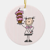 Strichmännchen Baker Keramikornament (Vorne)