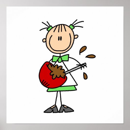 Strichmännchen Baker Mixing Batter Poster (Vorne)