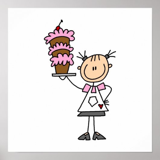 Strichmännchen Baker Poster (Vorne)