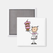 Strichmännchen Baker Tshirts und Geschenke Magnet (Vorderseite/Rückseite)