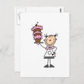 Strichmännchen Baker Tshirts und Geschenke Postkarte (Vorne/Hinten)
