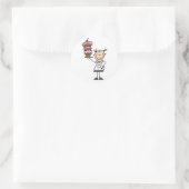 Strichmännchen Baker Tshirts und Geschenke Runder Aufkleber (Tasche)