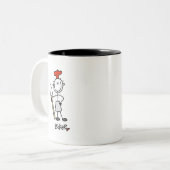 Strichmännchen Baker Zweifarbige Tasse (Vorderseite Links)