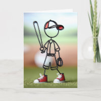 Strichmännchen Baseball Player