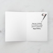 Strichmännchen Baseball Player Karte (Innenseite)