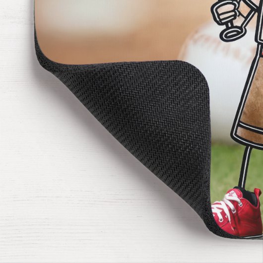 Strichmännchen Baseball Player Mousepad (Ecke)