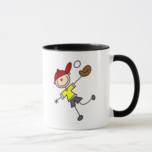 Strichmännchen-Baseball-Tasse Tasse (Rechts)