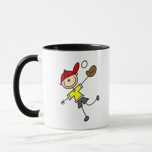 Strichmännchen-Baseball-Tasse Tasse (Links)