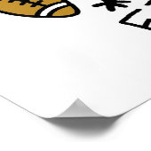 Strichmännchen Basic Football T - Shirt und Gesche Poster (Ecke)