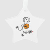 Strichmännchen Basketball Player Ornament (Rückseite)
