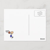 Strichmännchen Basketball Sink T-Shirs und Geschen Postkarte (Rückseite)