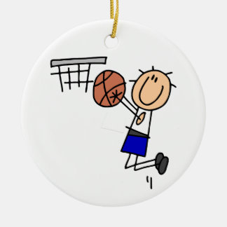 Strichmännchen-Basketball-Wanne T-shirs und Keramik Ornament