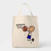 Strichmännchen-Basketball-Wanne T-shirs und Tragetasche (Vorne)
