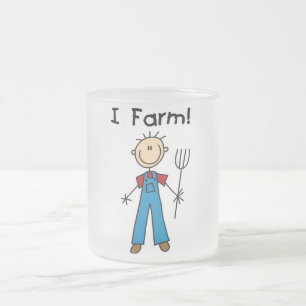 Strichmännchen-Bauers-T-Shirts und Geschenke Mattglastasse
