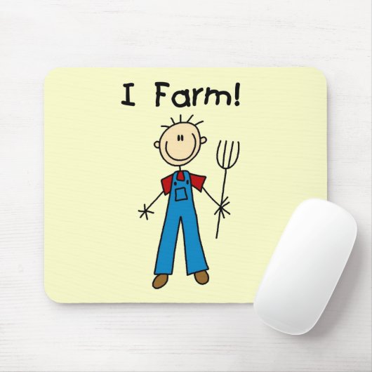 Strichmännchen-Bauers-T-Shirts und Geschenke Mousepad (Mit Mouse)