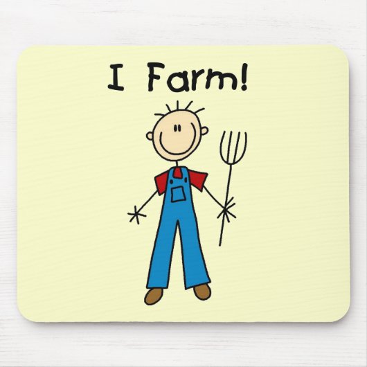 Strichmännchen-Bauers-T-Shirts und Geschenke Mousepad (Vorne)