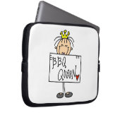 Strichmännchen BBQ-Königin Laptopschutzhülle (Vorne Rechts)