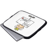 Strichmännchen BBQ-Königin Laptopschutzhülle (Vorne Knopf)