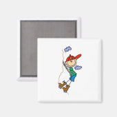 Strichmännchen Bergklettermagnete Magnet (Vorderseite/Rückseite)