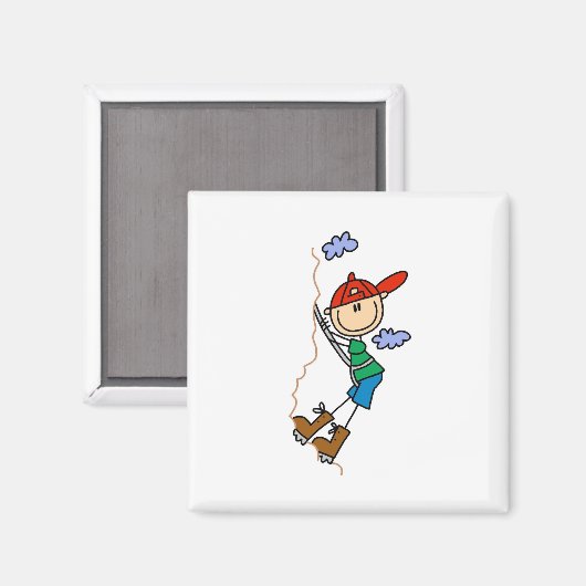 Strichmännchen Bergklettermagnete Magnet (Vorderseite/Rückseite)