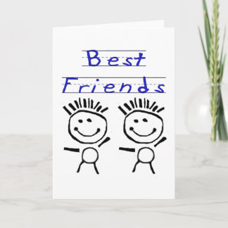 Strichmännchen Best Friends Karte