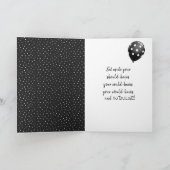 Strichmännchen Birthday Girl with Red Wine Karte (Innenseite)