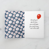 Strichmännchen Birthday Girl with Wine Glass Karte (Innenseite)