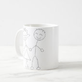 Strichmännchen Boy and Girl Kaffeetasse (Vorderseite Links)