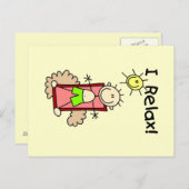 Strichmännchen Boy I Relax Postkarte (Vorne/Hinten)