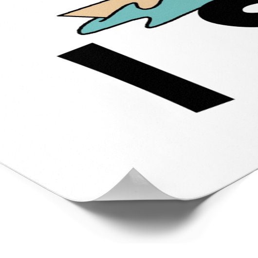 Strichmännchen Boy I Sail Poster (Ecke)