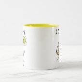 Strichmännchen Boy I Swim Zweifarbige Tasse (Mittel)