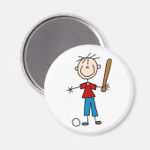 Strichmännchen Boy Magnet (Vorderseite/Rückseite)