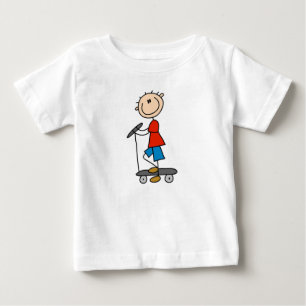 Strichmännchen Boy on Scooter Baby T-shirt