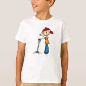 Strichmännchen Boy with Shovel T - Shirt (Vorderseite)