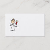 Strichmännchen-Braut-T-Shirts und Geschenke Visitenkarte (Rückseite)
