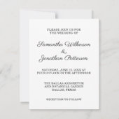 Strichmännchen Bride & Groom Wedding Einladungskar (Rückseite)