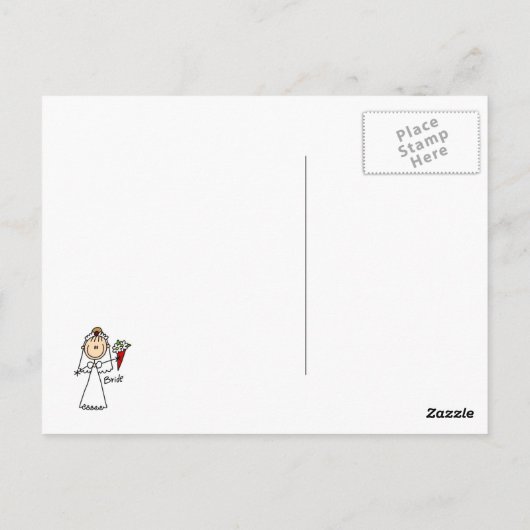 Strichmännchen Bridge T Shirts und Geschenke Postkarte (Rückseite)