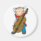 Strichmännchen Cello Magnet (Vorne)