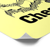 Strichmännchen Cheering Rocks T - Shirt und Gesche Poster (Ecke)