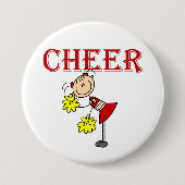 Strichmännchen-Cheerleader Button (Vorderseite)