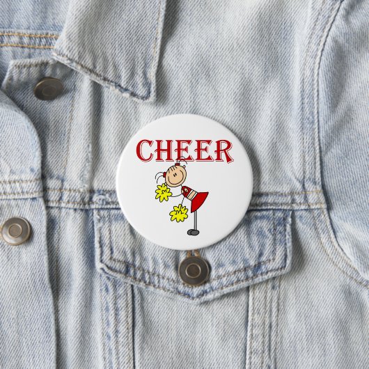 Strichmännchen-Cheerleader Button (Beispiel)