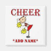 Strichmännchen Cheerleader Magnet (Vorne)