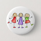 Strichmännchen Children Button (Vorderseite)