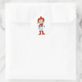 Strichmännchen Cowgirl Red Hat und Boots Stickers (Tasche)