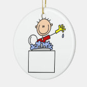 Strichmännchen, das Geschirr tut Keramik Ornament (Links)