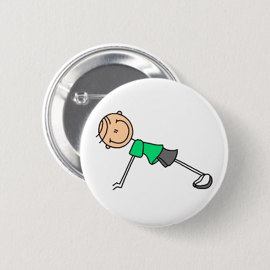 Strichmännchen, das Knopf ausübt Button (Vorne & Hinten)