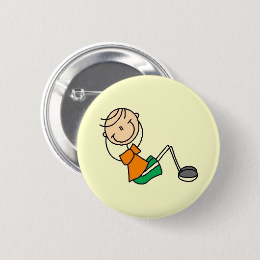 Strichmännchen, das T - Shirts und Geschenke Button (Vorne & Hinten)