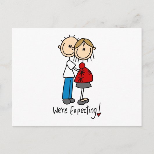 Strichmännchen, das wir erwarten ankündigungspostkarte (Vorderseite)