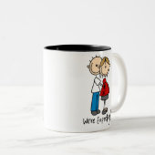 Strichmännchen, das wir erwarten zweifarbige tasse (VorderseiteRechts)